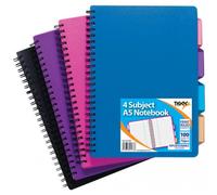 2 X Tiger A5 project notebook (4 subjects) with plastic cover x 1 single book