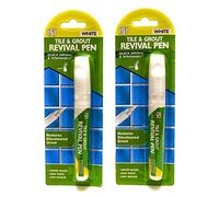 2 x Tile & Grout Revival Pen White - Quick Drying & Permanent