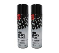 (2 x Tins) 500ml SAS59 VHT High Temperature Black Paint