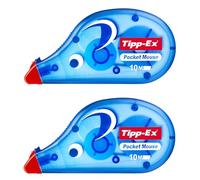 2 x Tipp-ex Pocket Mouse Instant Correction Rollers 4.2mm 10M White 42709 Tippex