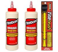 2 x Titebond Original 473 ml Wood Glue, Wood Glue for Indoor Use + Titebrush Glue Applicator, Glue Brush, Black