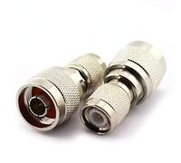 2 x TNC/N Type Adapter TNC-Male Plug to N-Male Plug Straight RF Coaxial Antenna Connector