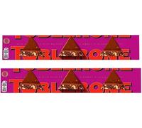 2 x Toblarone Fruit & Nut Swiss Milk Chocolate Bar 360g, Honey & Almond Nougat, Perfect for Sharing