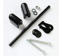 2 X Toilet Seat Fitting Kit Classic with Black Hinges - Easy Installation