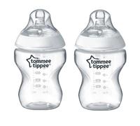 2 X Tommee Tippee Baby Bottle Closer to Nature Clear Bottle 260ml