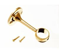 2 x Towel Rail Centre Rod Support Brackets 25MM Brass Plated EB