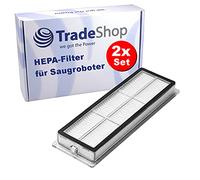 2 x Trade-Shop Replacement HEPA Filter / Air Filter / Exhaust Filter with Holder 150 x 49 x 15 mm for Xiaomi Mi Robot Vacuum Mop Mijia 1C STYTJ01ZHM Dreame F9 Robot Vacuum Mop