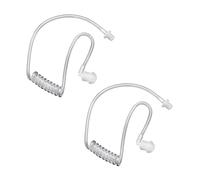 2 X Transparent Coil Acoustic Air Tube In-Ear Earplug Clear Detachable Replacement Coil Audio Tube Universal for Two-Way Radio Audio Kits Headset Headphone Walkie Talkie Radio Earpiece Headset