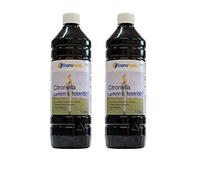 2 x Transtools Insect Repelling Citronella Lantern, lamp and Torch Oil - 1 Litre