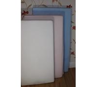 2 x Travel Cot 100 x 70 Fitted Sheets - Premium Quality 100% Cotton - Pink