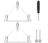 2 x Triangle Football Stand Display - Clear Acrylic Holder for Basketball, Soccer, Rugby, Volleyball - Sport Ball Storage