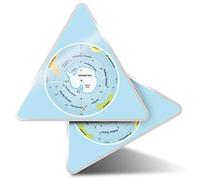 2 x Triangle Stickers 10 cm - Antarctica Map South Pole Ice Cap Fun Decals for Laptops,Tablets,Luggage,Scrap Booking,Fridges #10936