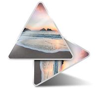 2 x Triangle Stickers 10 cm - Holywell Bay Newquay Cornwall UK Fun Decals for Laptops,Tablets,Luggage,Scrap Booking,Fridges #21692
