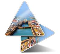 2 x Triangle Stickers 10 cm - Panama Canal Pacific Ocean Fun Decals for Laptops,Tablets,Luggage,Scrap Booking,Fridges #3547