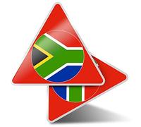 2 x Triangle Stickers 10 cm - South Africa Pretoria Flag Fun Decals for Laptops,Tablets,Luggage,Scrap Booking,Fridges #9121
