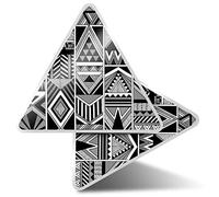2 x Triangle Stickers 10cm - BW - Aztec Tribal Pattern Ski Retro Laptop Tablet Luggage Scrapbook #43265
