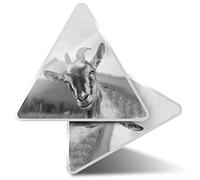 2 x Triangle Stickers 10cm - BW - Cheeky Billy Goat Animals Mountain Laptop Tablet Luggage Scrapbook #41197