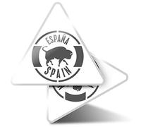 2 x Triangle Stickers 10cm - BW - Espana Spain Spanish Bull Travel Laptop Tablet Luggage Scrapbook #40067