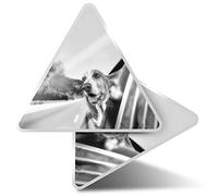 2 x Triangle Stickers 10cm - BW - ny Basset Hound Dog Pets Laptop Tablet Luggage Scrapbook #39498