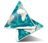 2 x Triangle Stickers 10cm - Tectonic Plates Volcano Earthquake Zones Laptop Tablet Luggage Scrapbook #46353