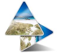 2 x Triangle Stickers 7.5cm - Beach Isle of Iona Scotland Fun Decals for Laptops,Tablets,Luggage,Scrap Booking,Fridges #44234