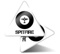 2 x Triangle Stickers 7.5cm - Spitfire Plane Roundel RAF Air Force Fun Decals for Laptops,Tablets,Luggage,Scrap Booking,Fridges #46327