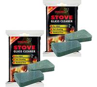 2 X TROLLULL WOODBURNER STOVE GLASS CLEANING PADS