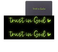 2 x Trust In God Vehicles Rear View Mirror Sticker