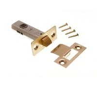 2 x Tubular MORTICE Latch Sprung Door Catches 63MM EB Brass Plated