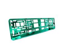 2 x Turquoise Chrome Metallic Universal Number Plate Surrounds Holders Frames M