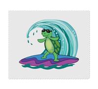 2 x 'Turtle On A Surfboard' Microfibre Lens/Glasses Cleaning Cloths (LC00027656)