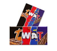 2 x Twat Chocolate Novelty Wrappers Insults Joke Valentine's Day Love Gift Present Rude Funny (Chocolate BAR NOT Included)