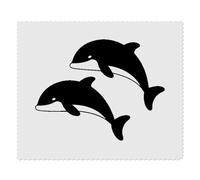 2 x 'Two Dolphins' Microfibre Lens/Glasses Cleaning Cloths (LC00030188)