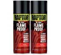 1 x U-POL Raptor 1K Pro Flame Proof Flat Red 338ml Resists to 1000°c Heat