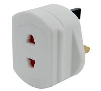 2 X UK 2 Pin To 3 Pin 1A Fuse Adaptor Plug For Shaver / Toothbrush