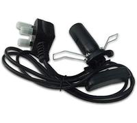 2 X UK Salt Lamp Replacement Electrical Lamp Light Fittings 2 Metal Clip - Spare Cable UK 3Pin Plug+Bulb