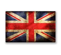 2 x Union Jack Flag Vinyl Sticker - Standard or Window Cling #0006/VS (10cm Wide x 6cm Tall, Self Adhesive)