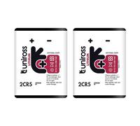 2 x Uniross 2CR5 Lithium Photo 6V Battery - EL2CR5 KL2CR5 EL2CR5BP RL2CR5 DL245