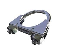 2 x Universal U Bolt Clamps/Heavy Duty Exhaust Clamp/TV Sky Aerial Pipe [ 130mm ]