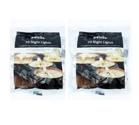 2 X Unscented Wax Tea Light Candles - Long-Lasting Tealights with 8-Hour Burn Time | Candles for Weddings, Home Décor, and Party Decorations 20 PCS