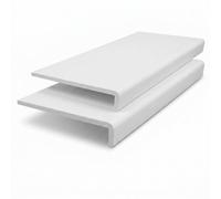 2 X Upvc Bullnose Window Board, Internal Window Sill Capping, White Finish, 250mm Width X 1.5M Length