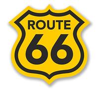2 x USA Route 66 Sticker Car Bike iPad Laptop Helmet Flag America Travel #4291 (10cm x 10cm)