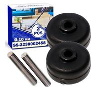 2 x Vacuum Cleaner Brush Small Rollers SS-2230002458 for Rowenta for Tefal