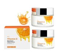 2 x Vc Moisturising Face Cream for Women, Vitamin C and Hyaluronic Acid Cream, Reduce Dark Spots on the Face, Antioxidant and Gentle Moisturising, Improve Dry