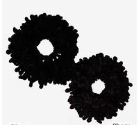 2 x Velvet Khaleeji Scrunchie Big Hair Tie Bun Volumising Hijab Volumizer Scarf Scrunchie Big Hair Tie Ring Hijab Khaleeji Headwear for Women Black