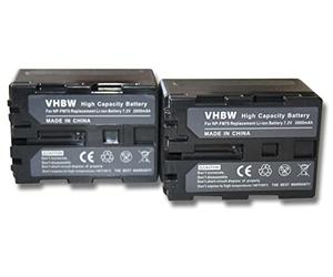 2 x vhbw Battery Set 2000mAh for Camcorder Camera Sony Video Walkman GV-D1000, CCD-TRV108, CCD-TRV118, CCD-TRV308, CCD-TRV318