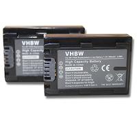2 x vhbw Battery Set 500mAh for Camcorder Camera Sony DCR-DVD106(E), DCR-DVD109(E), DCR-DVD110(E), DCR-DVD115(E), DCR-DVD150, DCR-DVD150E