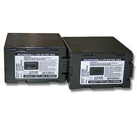 2 x vhbw Battery Set 5400mAh for Camcorder Camera Hitachi PV-DV100 PV-DV100K PV-DV200 PV-DV200K PV-DV400 PV-DV400K PV-DV600 PV-DV600K PV-DV700