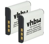 2 x vhbw Battery Set 950mAh for Camera Sony Cybershot DSC-H3, DSC-H7, DSC-H9, DSC-H20, DSC-H50, DSC-H55, DSC-H70, DSC-H90 replaces NP-BG1, NP-FG1
