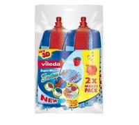2 X Vileda Supermocio 3 Action Refill Twin Pack